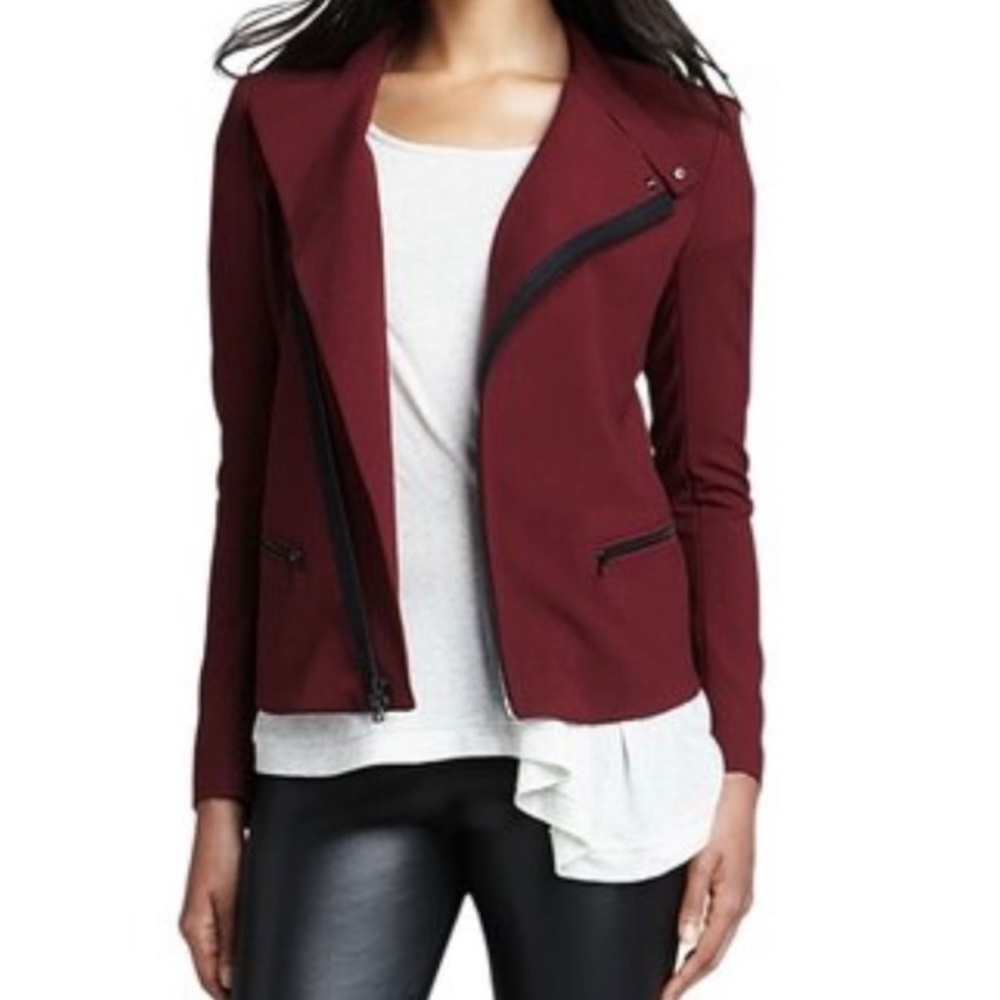 Elizabeth And James Charlotte Marsala Moto Jacket